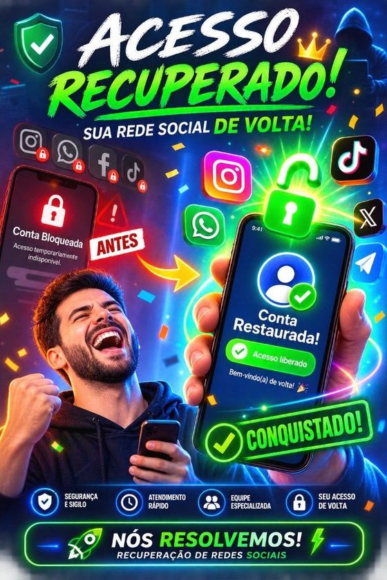 Acesso recuperado — sua rede social de volta: conta restaurada com segurança e agilidade